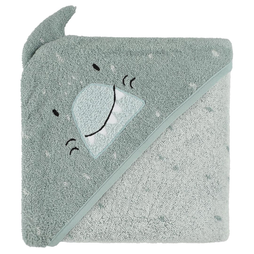 Kapuzenbadetuch | 75x75cm - Mr. Shark